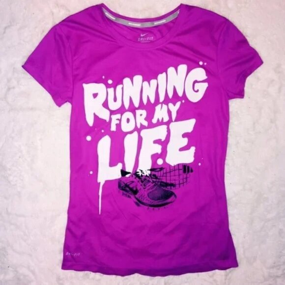 NIKE V NECK DRI FIT GRAPHIC TEE - Picture 1 of 5